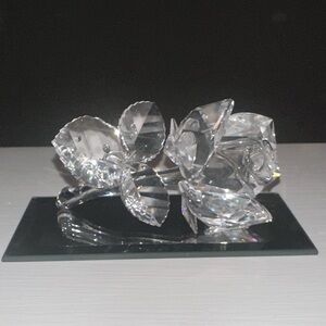 Swarovski Crystal Rose Blossom with Dew Drops “Secret Garden” Figurine